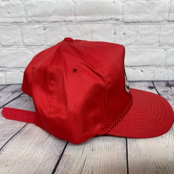 Vintage Trucker Hat Rope Cap Red New FOUNDLAND Labrador Wildlife - BROKEN SNAPS - Picture 4 of 8